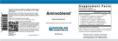Photo of the Douglas Laboratories Aminoblend label