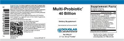 Photo of the Douglas Laboratories Multi-Probiotic 40 Billion label
