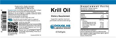 Photo of the Douglas Laboratories Krill Oil label