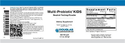 Photo of the Douglas Laboratories Multi-Probiotic Kids label