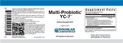 Photo of the Douglas Laboratories Multi-Probiotic YC-7 label