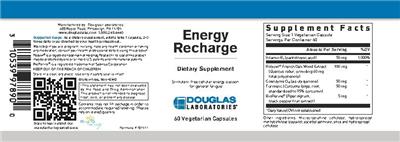 Product label for Energy Recharge
