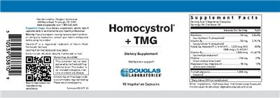 Photo of the Douglas Laboratories Homocystrol + TMG label