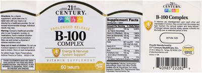 Photo of the 21st Century B-100 Complex label
