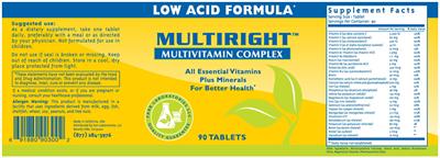 Photo of the Farr Laboratories Multiright label