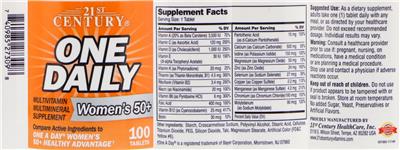 Photo of the 21st Century One Daily Women's 50+ label