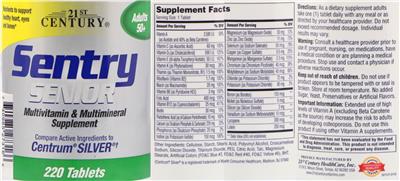 Photo of the 21st Century Sentry Senior label