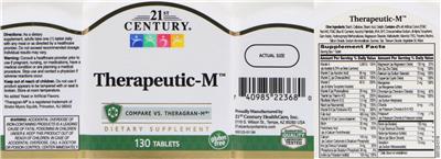 Photo of the 21st Century Therapeutic-M label