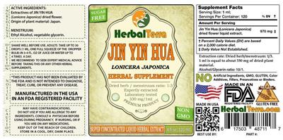 Photo of the Herbal Terra Jin Yin Hua label