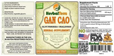 Photo of the Herbal Terra Gan Cao label