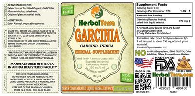 Photo of the Herbal Terra Garcinia Garcinia indica label
