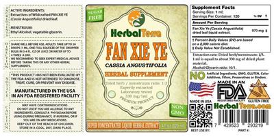 Photo of the Herbal Terra Fan Xie Ye label