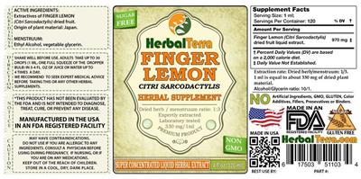 Photo of the Herbal Terra Finger Lemon label