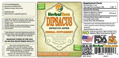 Photo of the Herbal Terra Dipsacus label