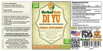 Photo of the Herbal Terra Di Yu label