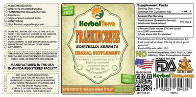 Photo of the Herbal Terra Frankincense label
