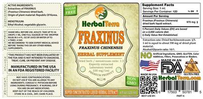 Photo of the Herbal Terra Fraxinus label