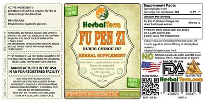 Photo of the Herbal Terra Fu Pen Zi label