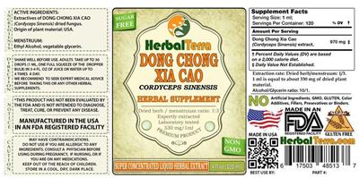 Photo of the Herbal Terra Dong Chong Xia Cao label