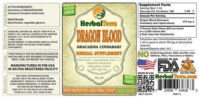 Photo of the Herbal Terra Dragon Blood label