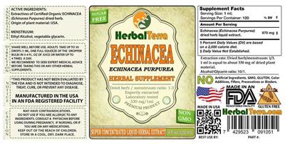 Photo of the Herbal Terra Echinacea Echinacea purpurea label