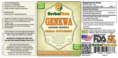 Photo of the Herbal Terra Genkwa label