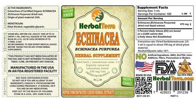 Photo of the Herbal Terra Echinacea Echinacea purpurea label