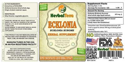 Photo of the Herbal Terra Ecklonia label