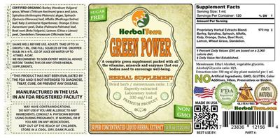 Photo of the Herbal Terra Green Power label
