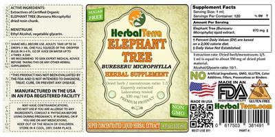 Photo of the Herbal Terra Elephant Tree label