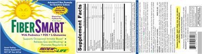 Photo of the Renew Life Fiber Smart label