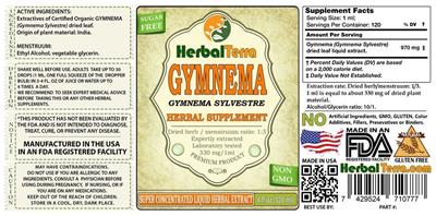 Photo of the Herbal Terra Gymnema label
