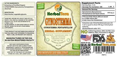 Photo of the Herbal Terra Gynostemma label
