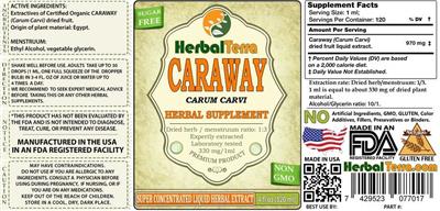 Photo of the Herbal Terra Caraway Sugar Free label