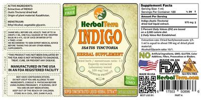 Photo of the Herbal Terra Indigo label