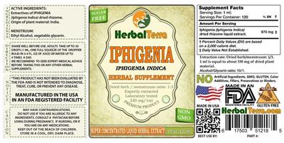 Photo of the Herbal Terra Iphigenia label