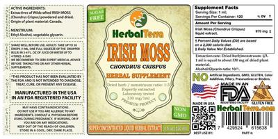 Photo of the Herbal Terra Irish Moss label