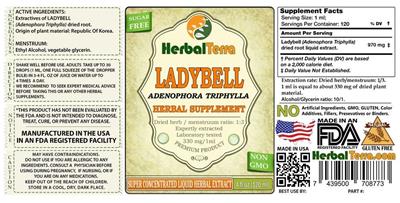 Photo of the Herbal Terra Ladybell label