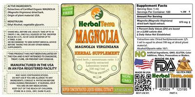 Photo of the Herbal Terra Magnolia label