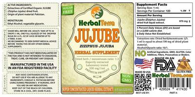 Photo of the Herbal Terra Jujube label