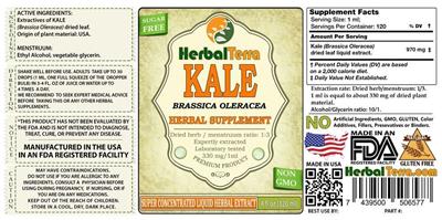 Photo of the Herbal Terra Kale label