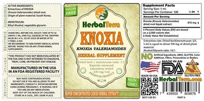 Photo of the Herbal Terra Knoxia label