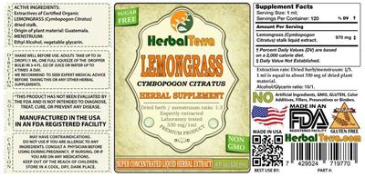 Photo of the Herbal Terra Lemongrass label