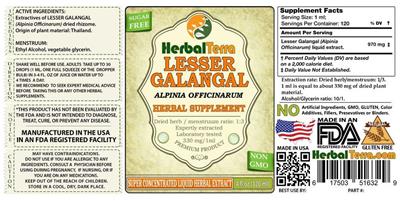 Photo of the Herbal Terra Lesser Galangal label