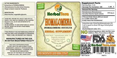 Photo of the Herbal Terra Homalomena label