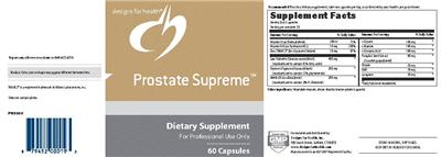 Product label for Prostate Supreme