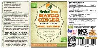 Photo of the Herbal Terra Mango Ginger label