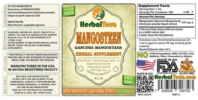 Photo of the Herbal Terra Mangosteen label