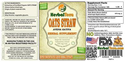 Photo of the Herbal Terra Oats Straw label