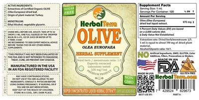 Photo of the Herbal Terra Olive label